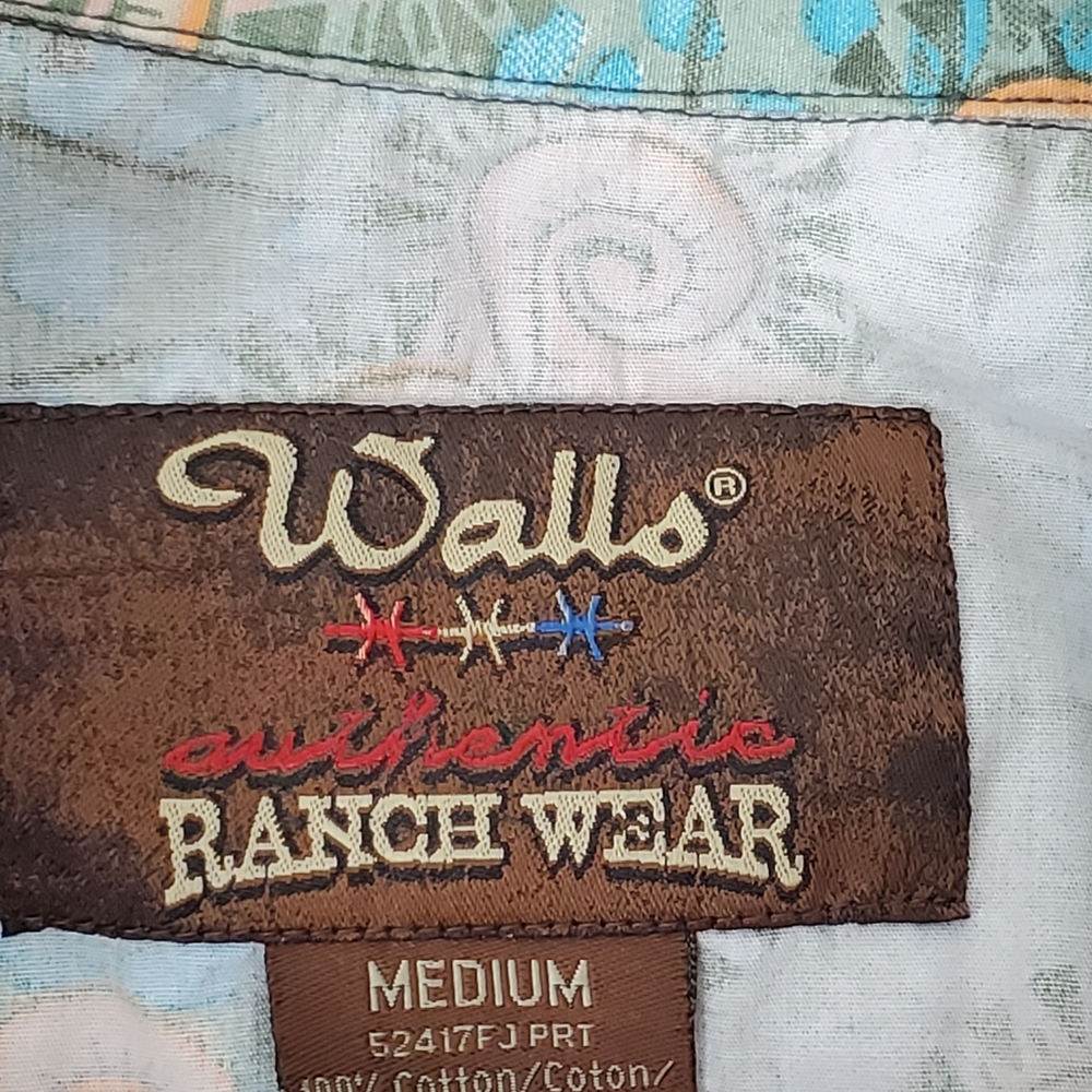 Walls Ranch wear western Cowgirl Rodro Queen  button front shirt Size Medium - Picture 4 of 12